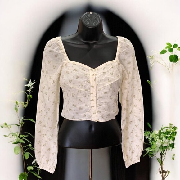 American Eagle Lightweight Sweetheart Crop Top Size Small - Picture 2 of 8